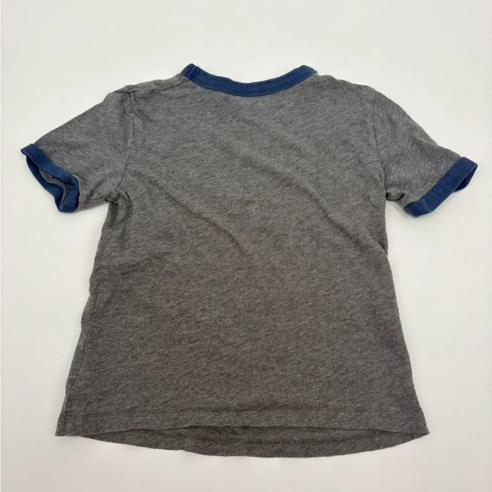 GAP Kids Gray Tee with Blue Trim